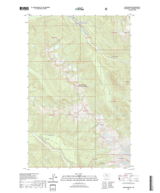 Lime Mountain Washington US Topo Map Image