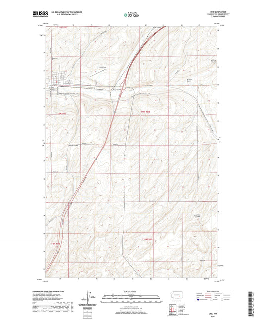 Lind Washington US Topo Map Image