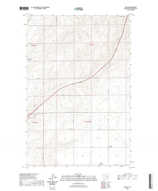 Lind SW Washington US Topo Map Image