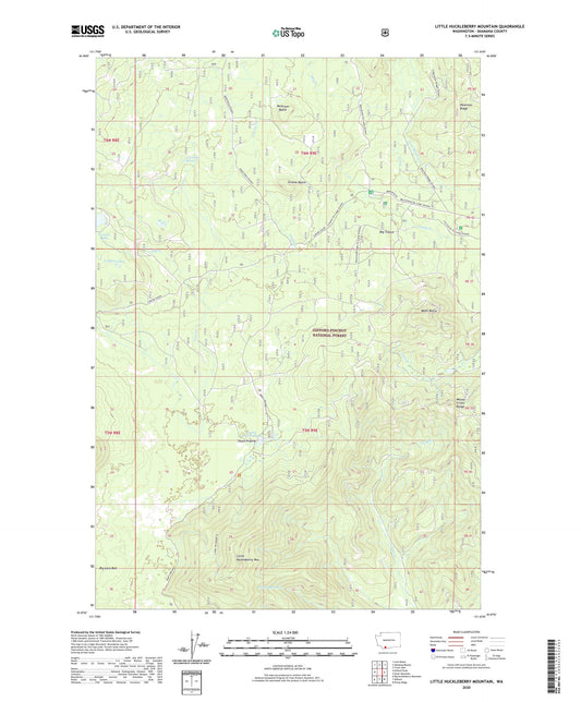 Little Huckleberry Mountain Washington US Topo Map Image