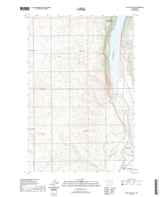 Little Soap Lake Washington US Topo Map Image