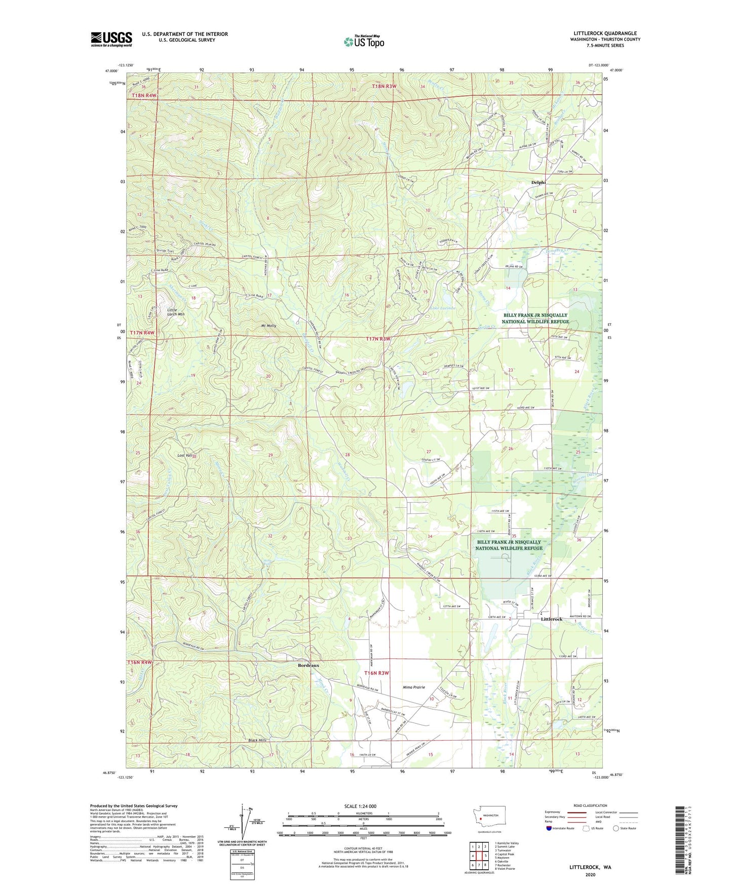 Littlerock Washington US Topo Map Image