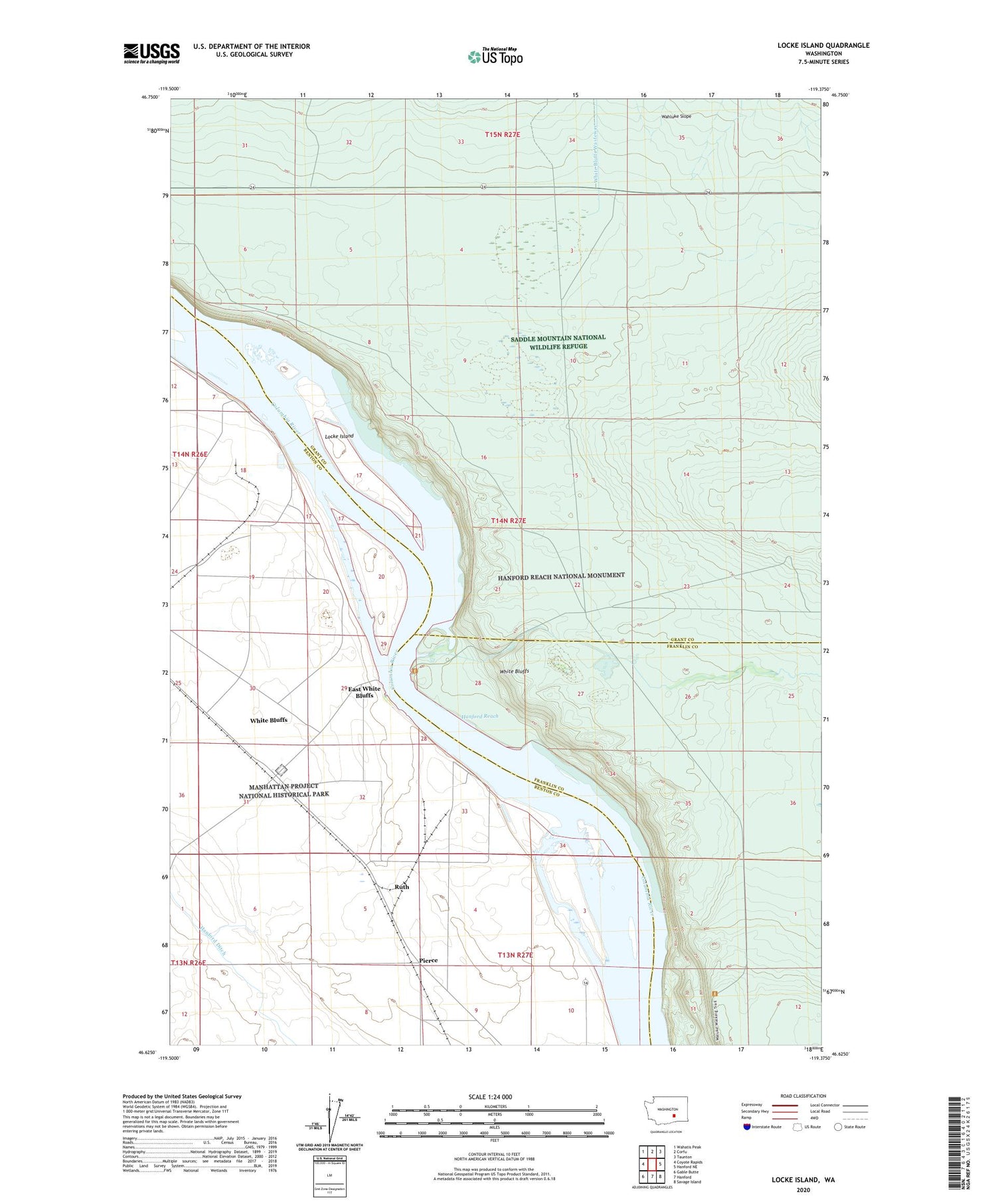 Locke Island Washington US Topo Map Image