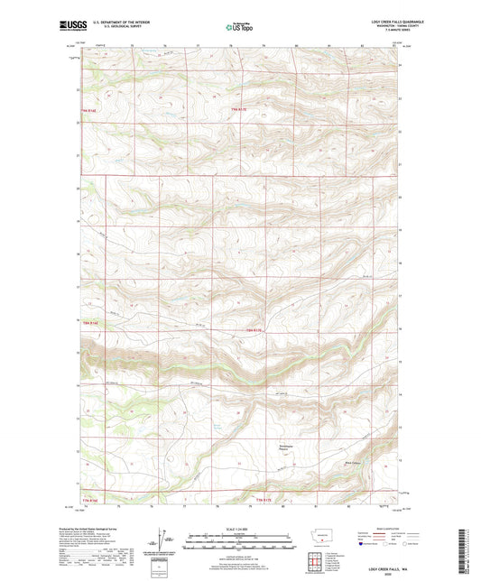 Logy Creek Falls Washington US Topo Map Image