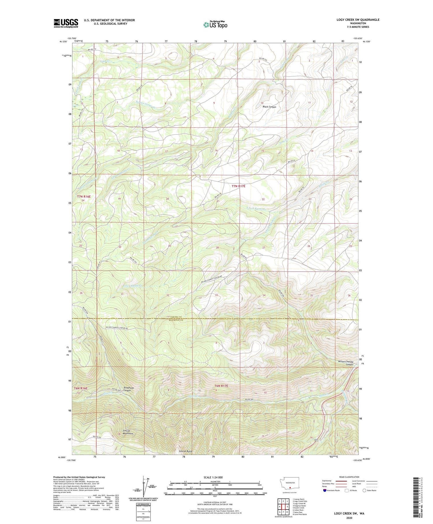 Logy Creek SW Washington US Topo Map Image