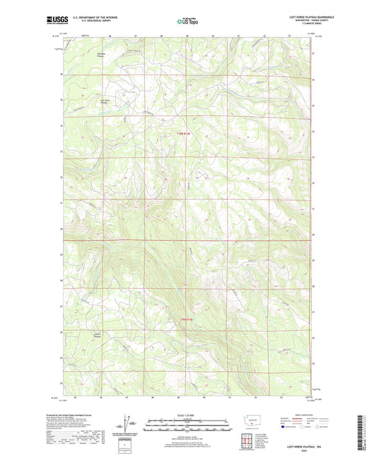 Lost Horse Plateau Washington US Topo Map Image