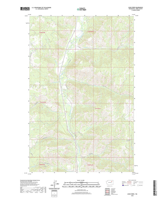 Louie Creek Washington US Topo Map Image