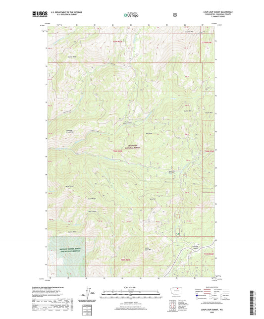 Loup Loup Summit Washington US Topo Map Image