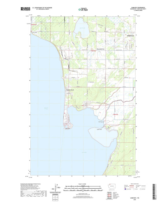 Lummi Bay Washington US Topo Map Image