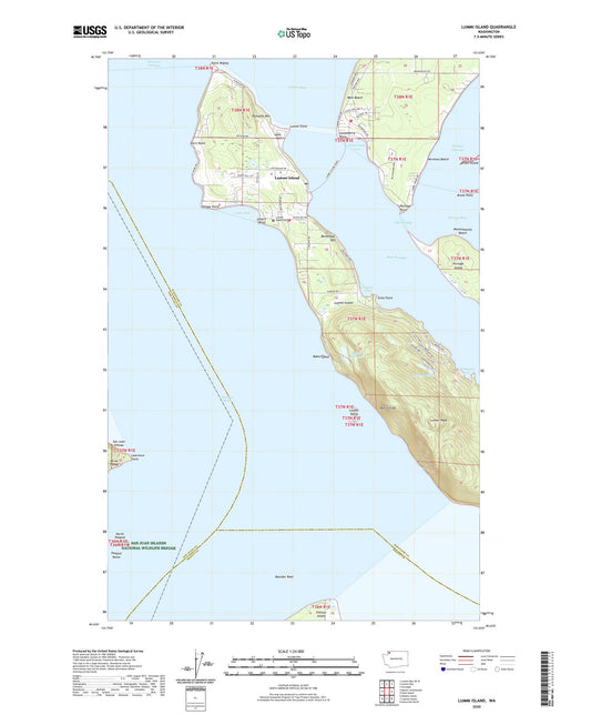 Lummi Island Washington US Topo Map Image