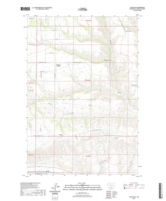 Luna Gulch Washington US Topo Map Image