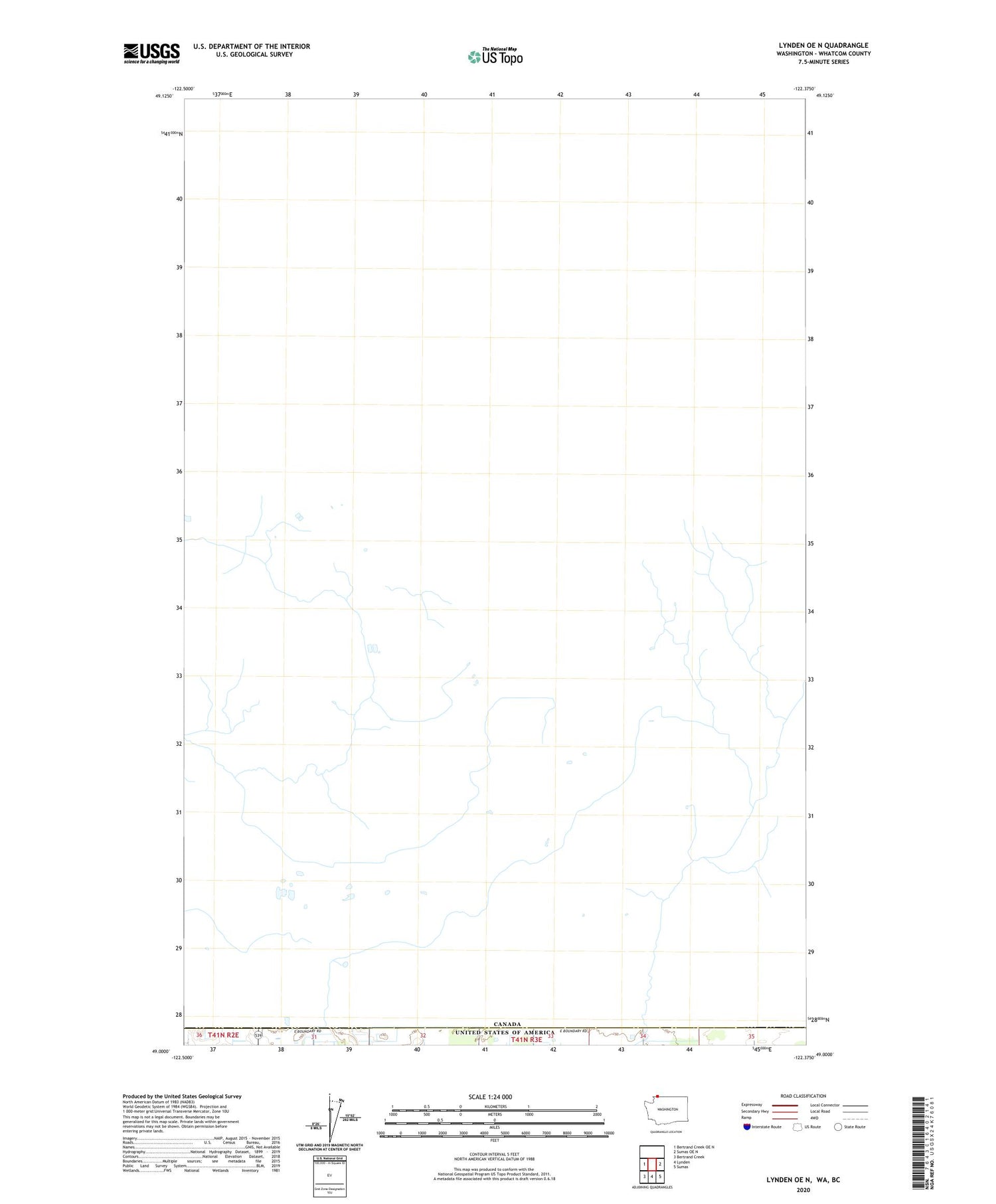 Lynden OE N Washington US Topo Map Image