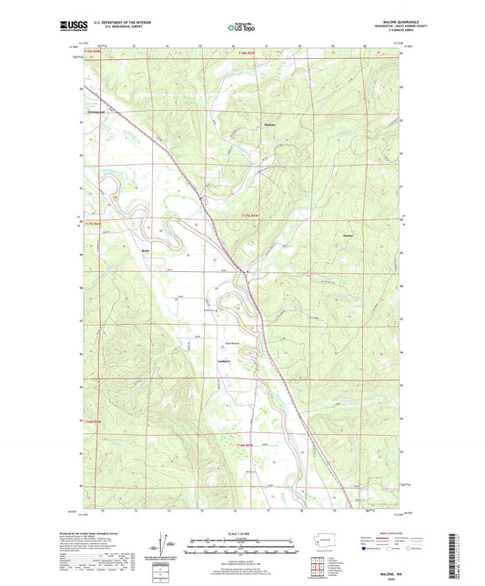 Malone Washington US Topo Map Image
