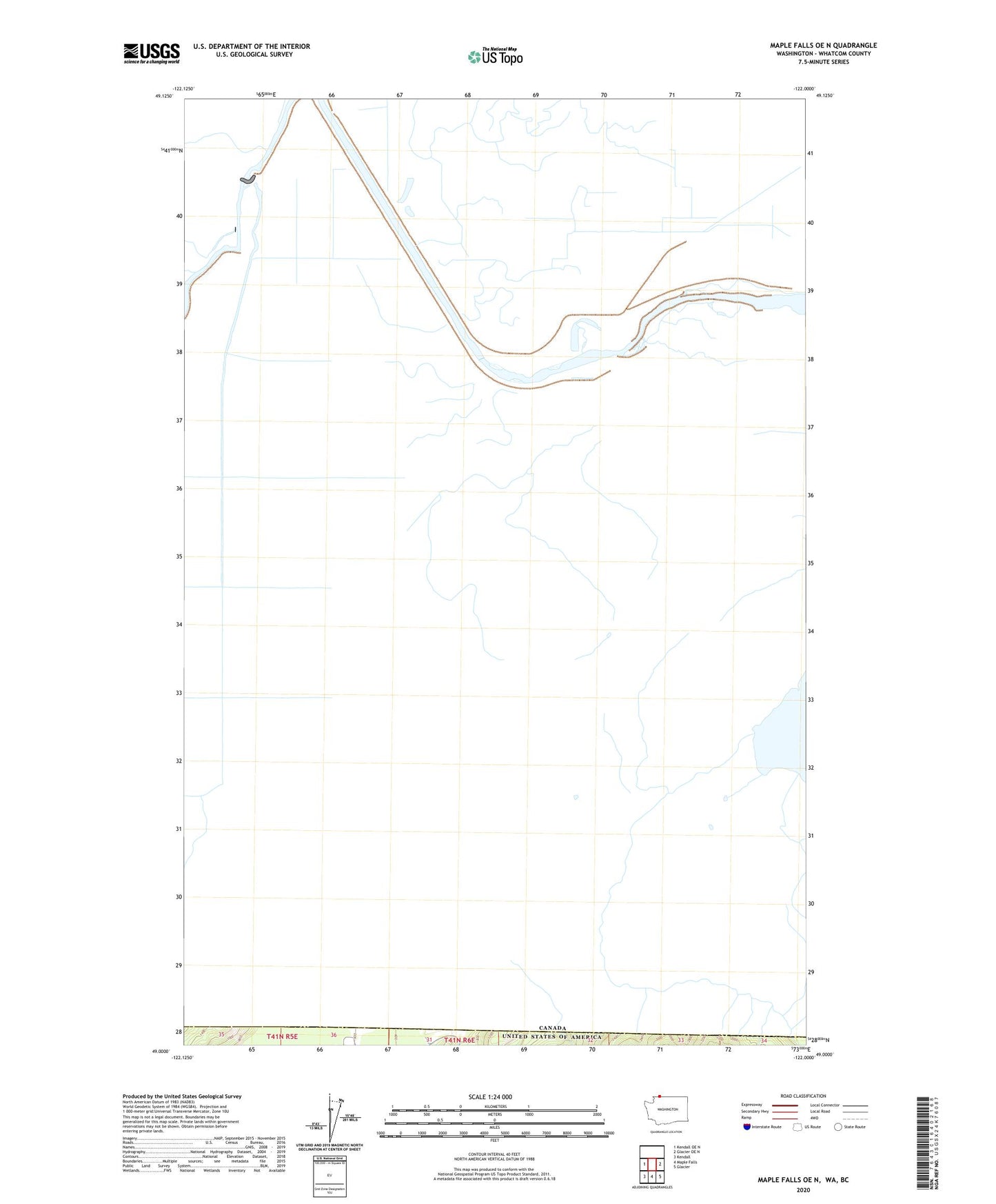 Maple Falls OE N Washington US Topo Map Image