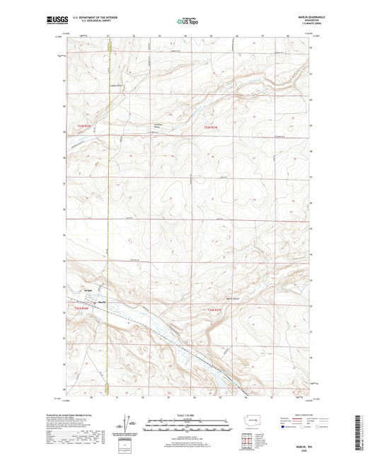 Marlin Washington US Topo Map Image