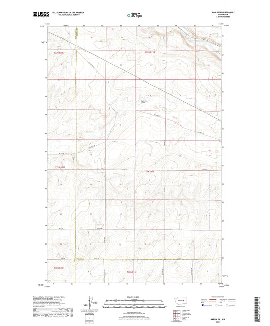 Marlin SW Washington US Topo Map Image