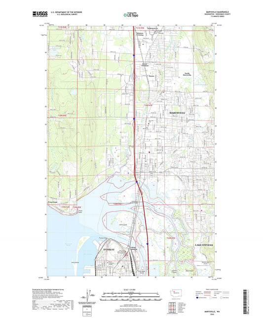 Marysville Washington US Topo Map Image