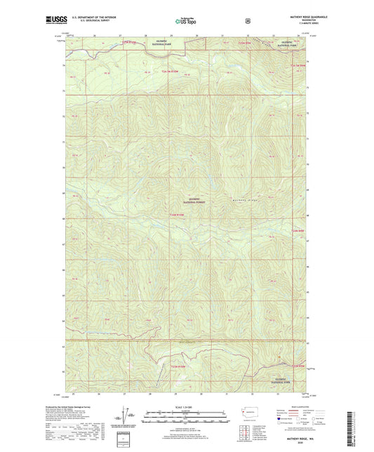 Matheny Ridge Washington US Topo Map Image