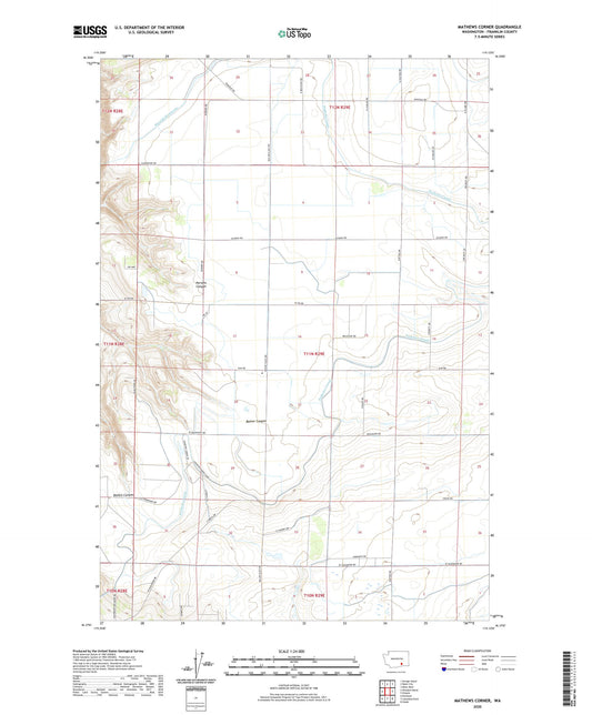 Mathews Corner Washington US Topo Map Image