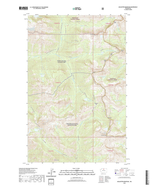 McAlester Mountain Washington US Topo Map Image