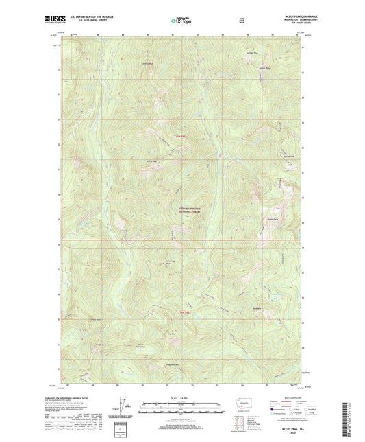 McCoy Peak Washington US Topo Map Image