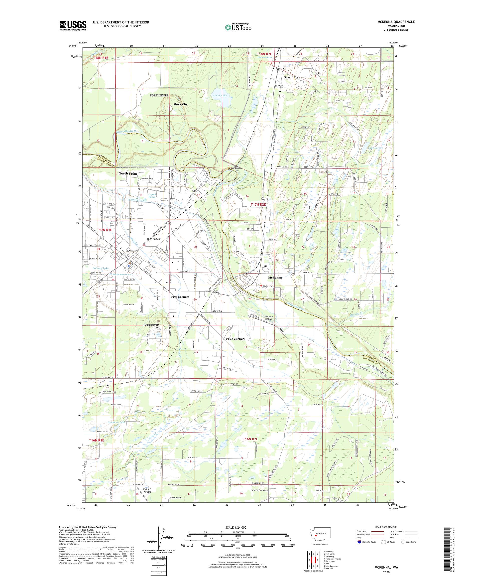 McKenna Washington US Topo Map – MyTopo Map Store