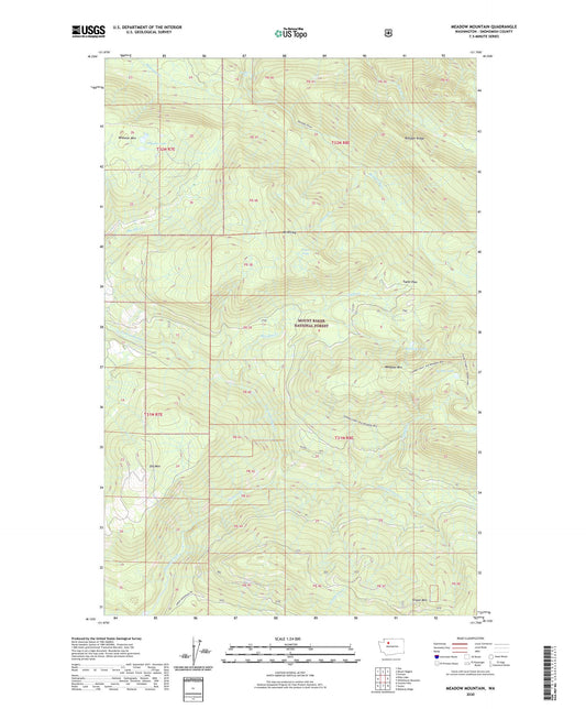 Meadow Mountain Washington US Topo Map Image