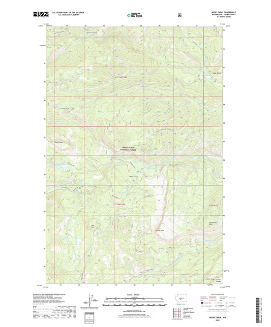 Meeks Table Washington US Topo Map Image