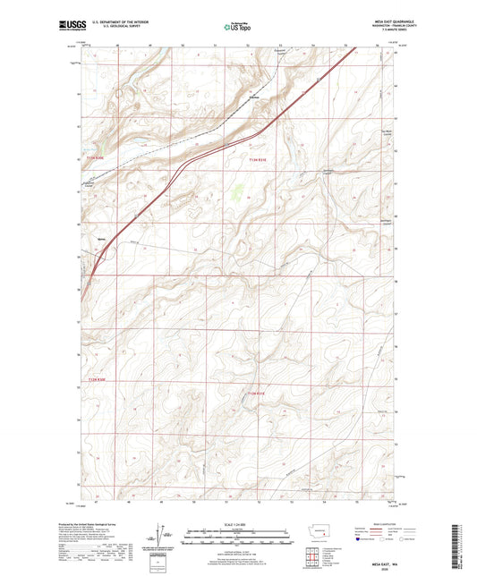 Mesa East Washington US Topo Map Image