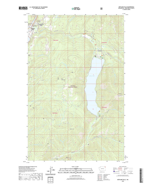 Metaline Falls Washington US Topo Map Image