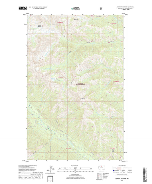 Midnight Mountain Washington US Topo Map Image