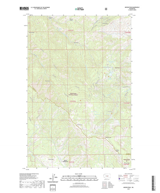 Mission Peak Washington US Topo Map Image
