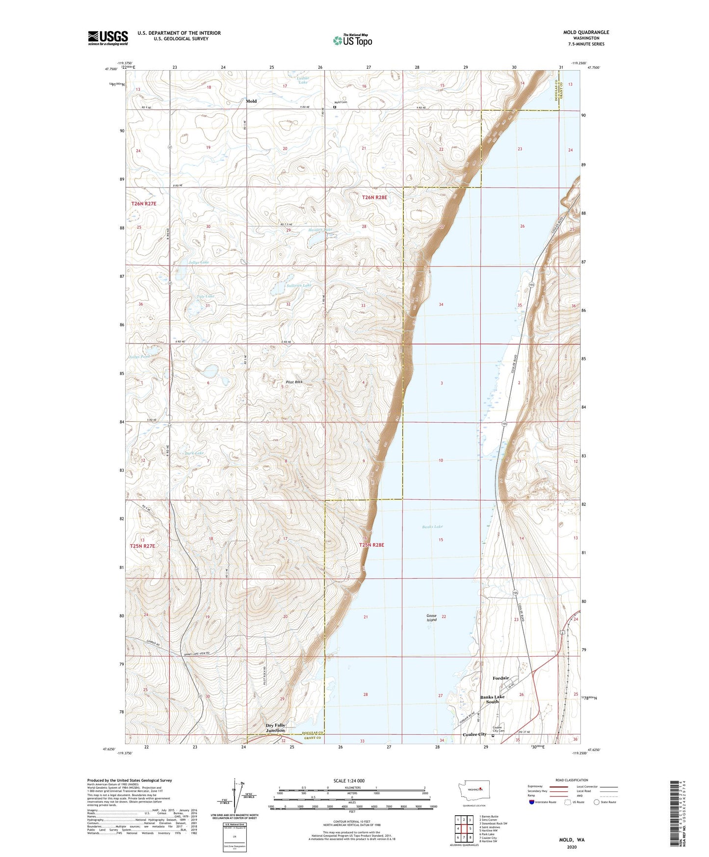 Mold Washington US Topo Map Image