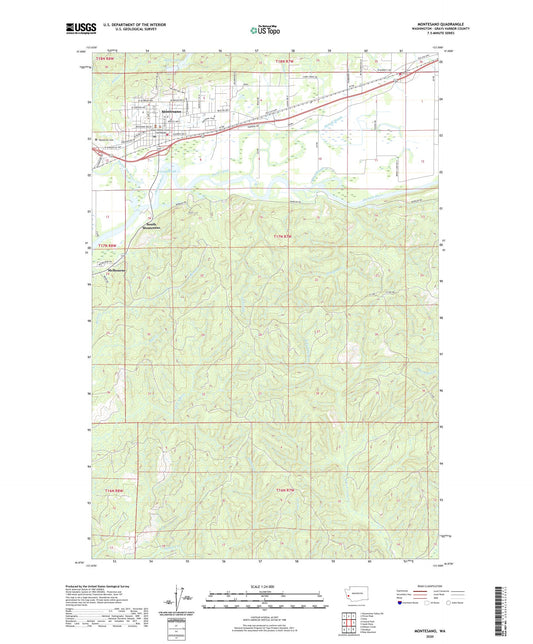 Montesano Washington US Topo Map Image