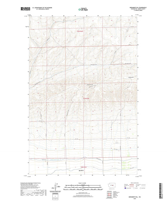 Monument Hill Washington US Topo Map Image