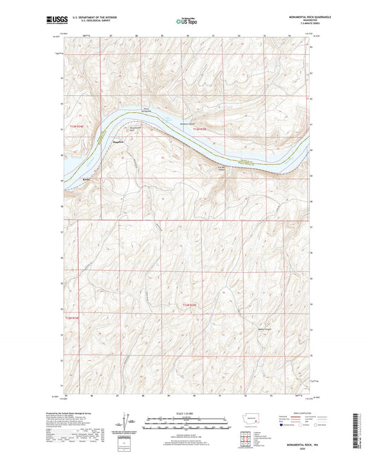 Monumental Rock Washington US Topo Map Image