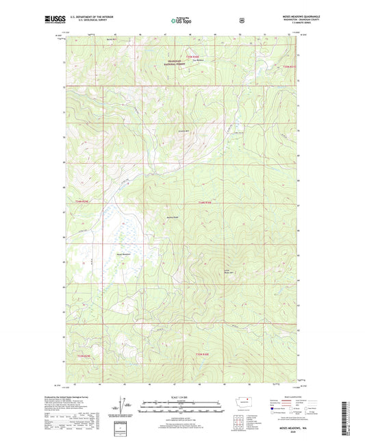 Moses Meadows Washington US Topo Map Image