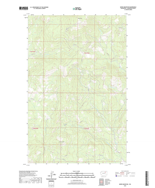 Moses Mountain Washington US Topo Map Image