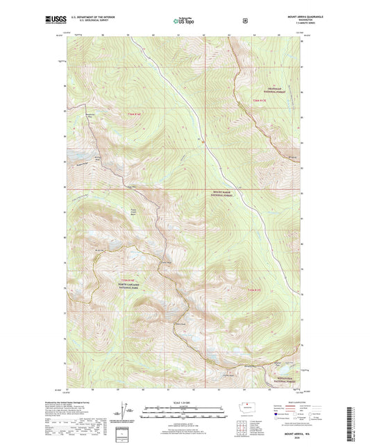 Mount Arriva Washington US Topo Map Image