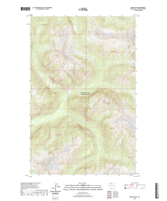 Mount Blum Washington US Topo Map Image