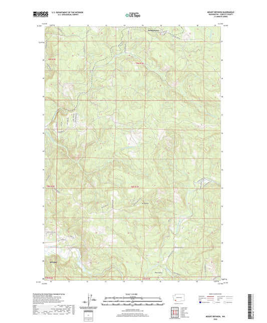 Mount Brynion Washington US Topo Map Image