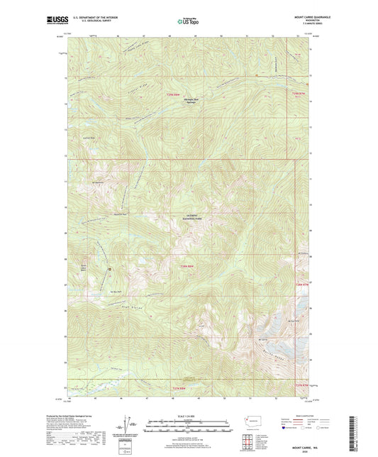 Mount Carrie Washington US Topo Map Image