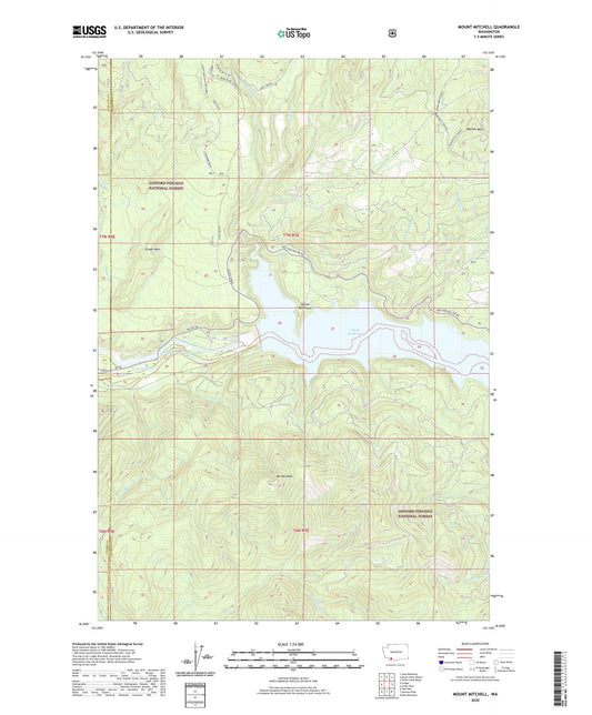 Mount Mitchell Washington US Topo Map Image