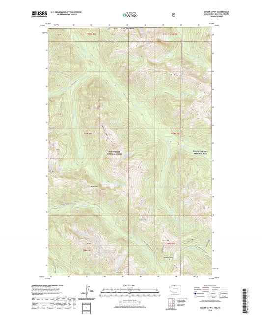 Mount Sefrit Washington US Topo Map Image