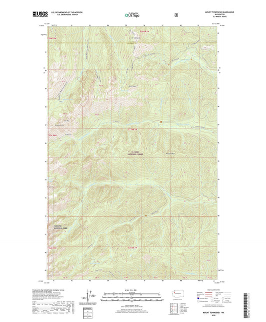Mount Townsend Washington US Topo Map Image