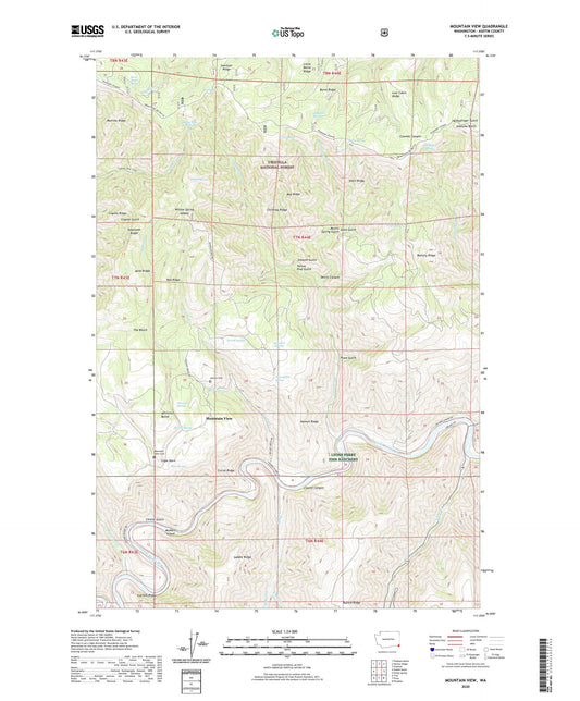 Mountain View Washington US Topo Map Image