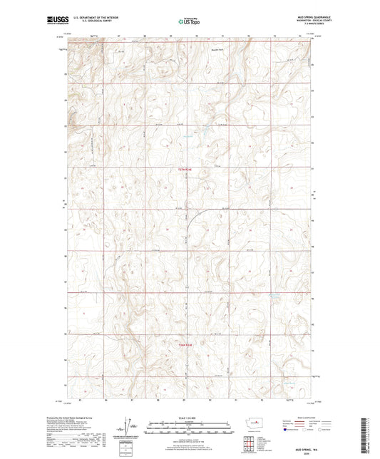 Mud Spring Washington US Topo Map Image