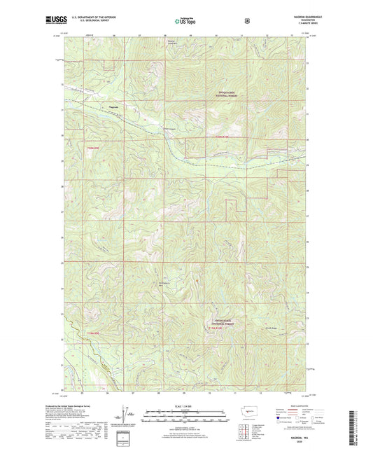 Nagrom Washington US Topo Map Image