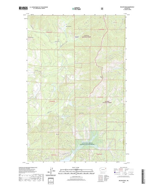 Nelson Peak Washington US Topo Map Image
