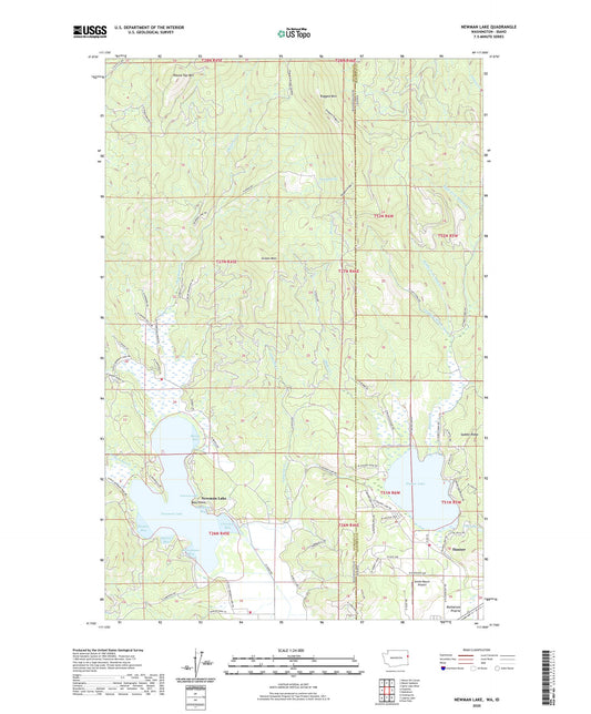 Newman Lake Washington US Topo Map Image